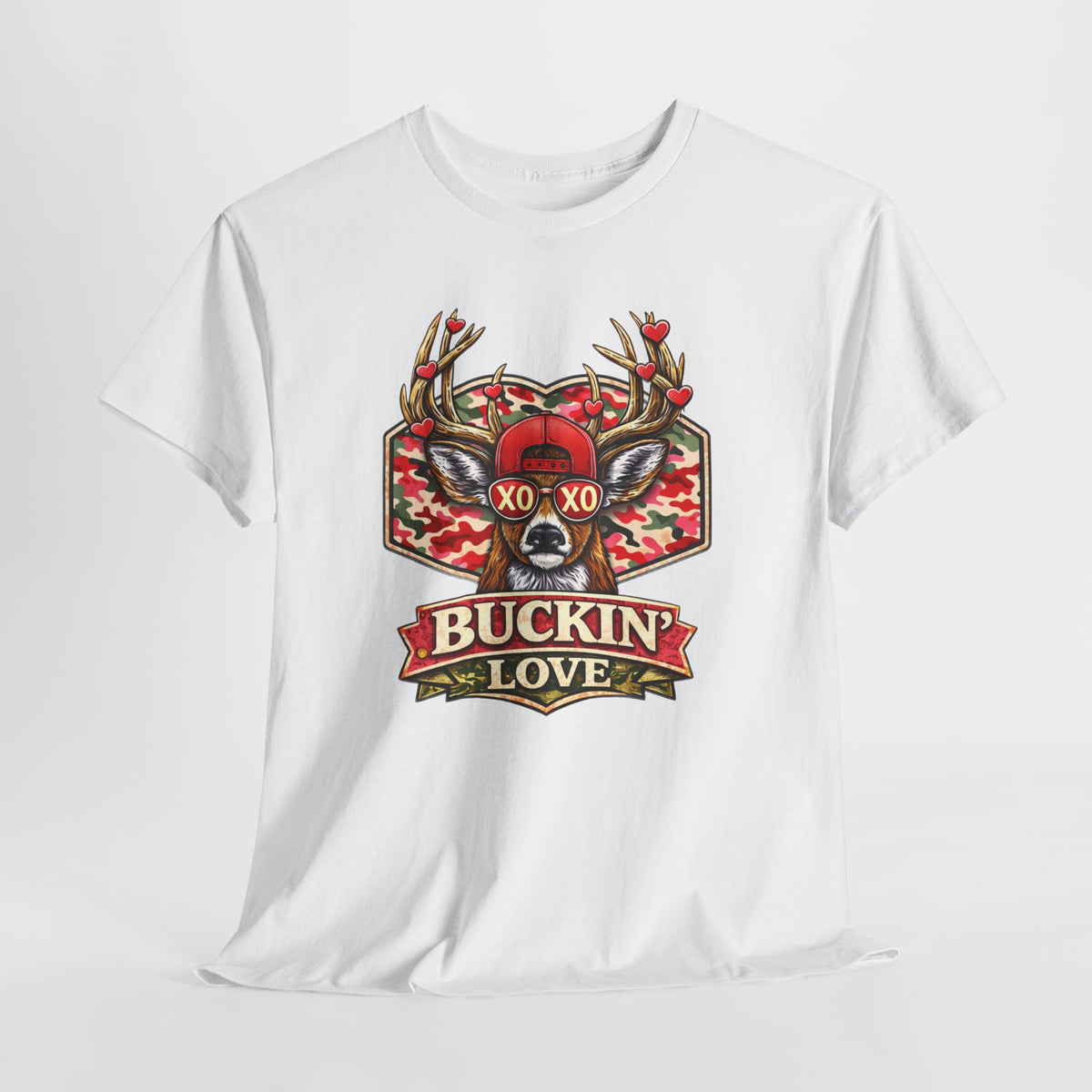 Camo Deer Valentine Shirt - XO XO shirt