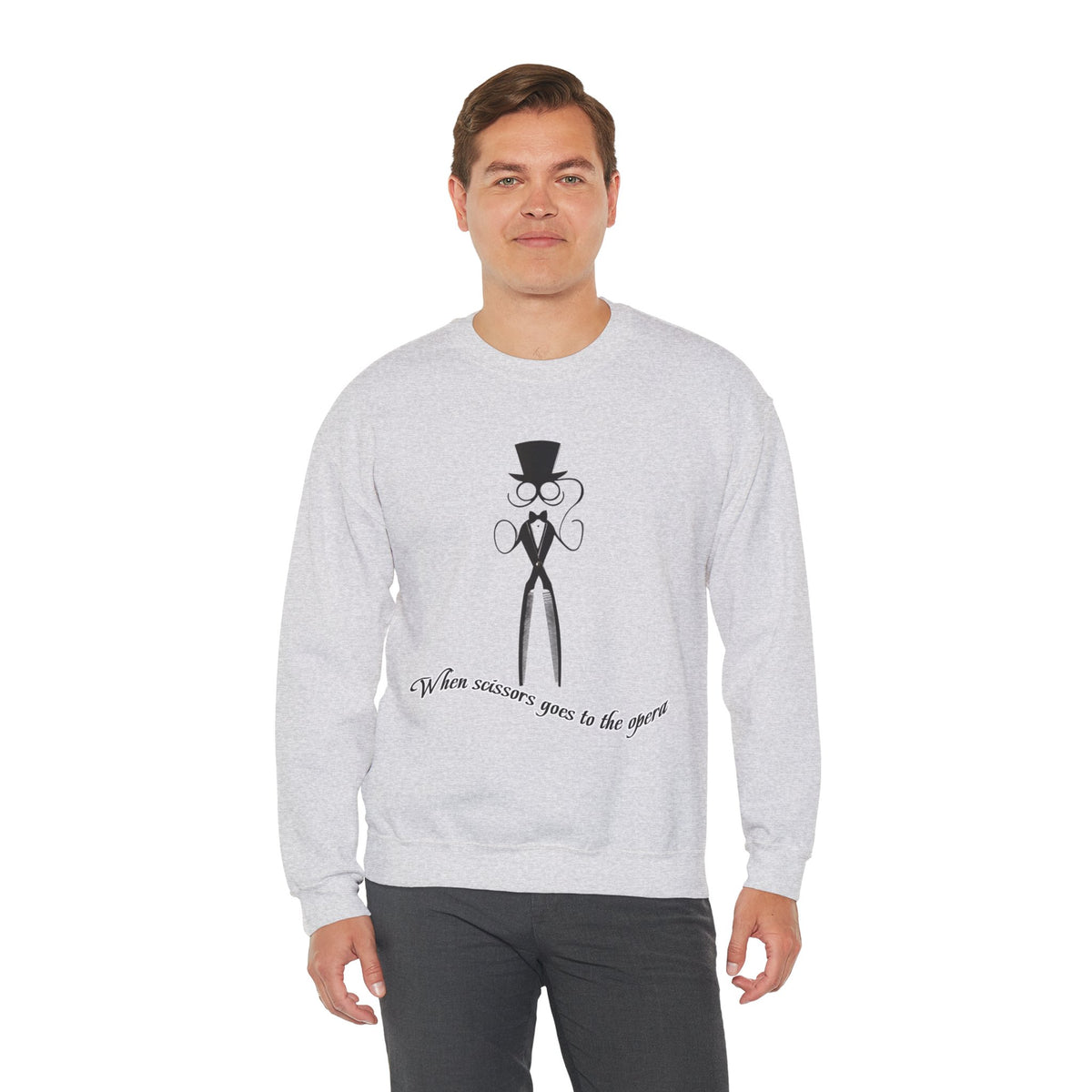 Funny Scissor Enthusiast Crewneck - Hairdresser Sweatshirt - Unisex Salon Humor Gift for Stylists & Cosmetologists