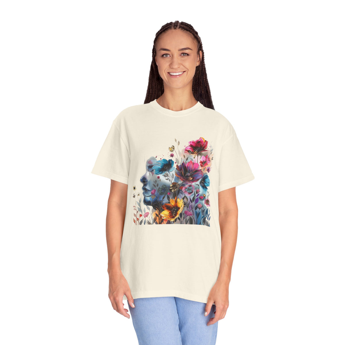 Boho Women's T-shirt | Floral Silhouette Women’s T-Shirt