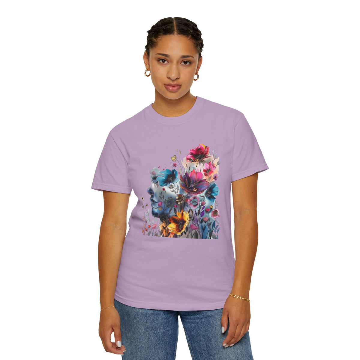 Boho Women's T-shirt | Floral Silhouette Women’s T-Shirt