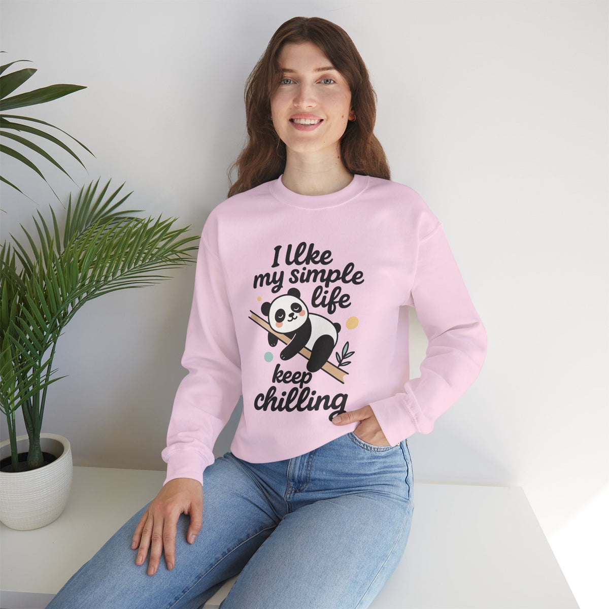 Panda Sweatshirt - Simple Life Graphic Pullover