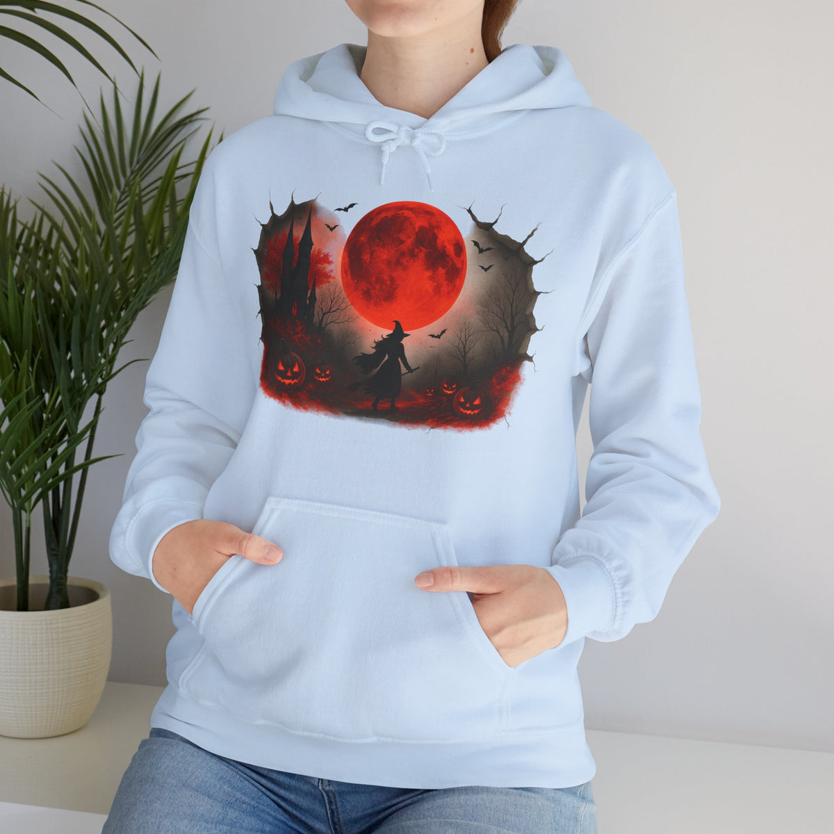 Halloween Hoodie - Cozy Fall Hooded Sweatshirt & Seasonal Gift - Halloween Witch Hoodie - Halloween Costume