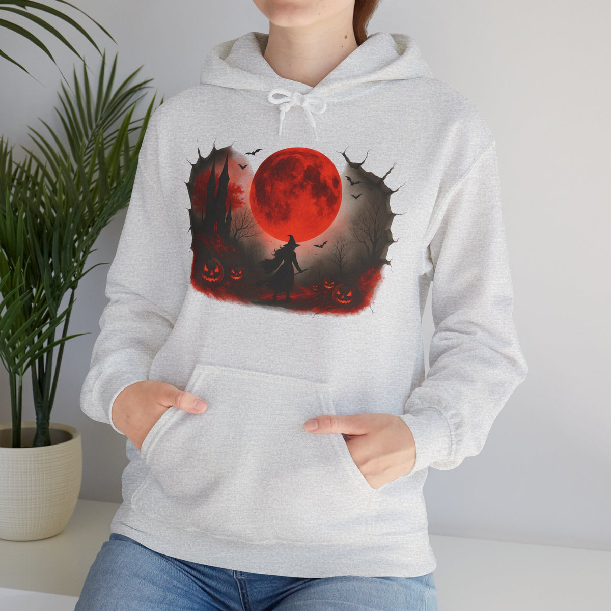 Halloween Hoodie - Cozy Fall Hooded Sweatshirt & Seasonal Gift - Halloween Witch Hoodie - Halloween Costume