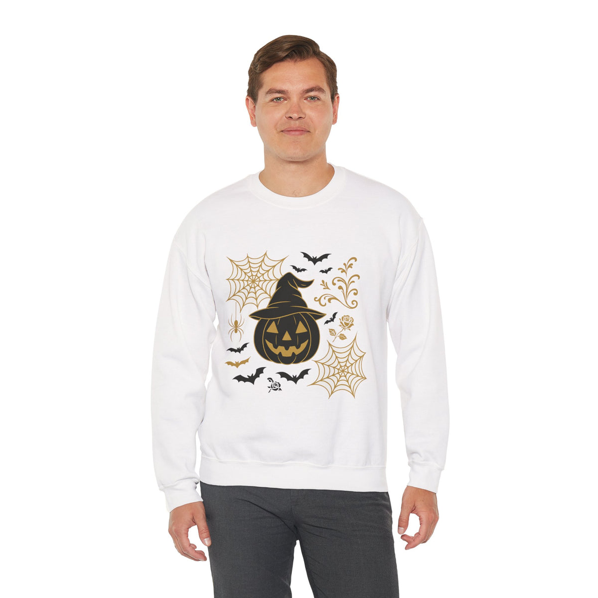 Halloween Pumpkin Sweatshirt – Spooky Crewneck - Halloween Sweatshirt - Cozy Fall Sweater & Seasonal Gift