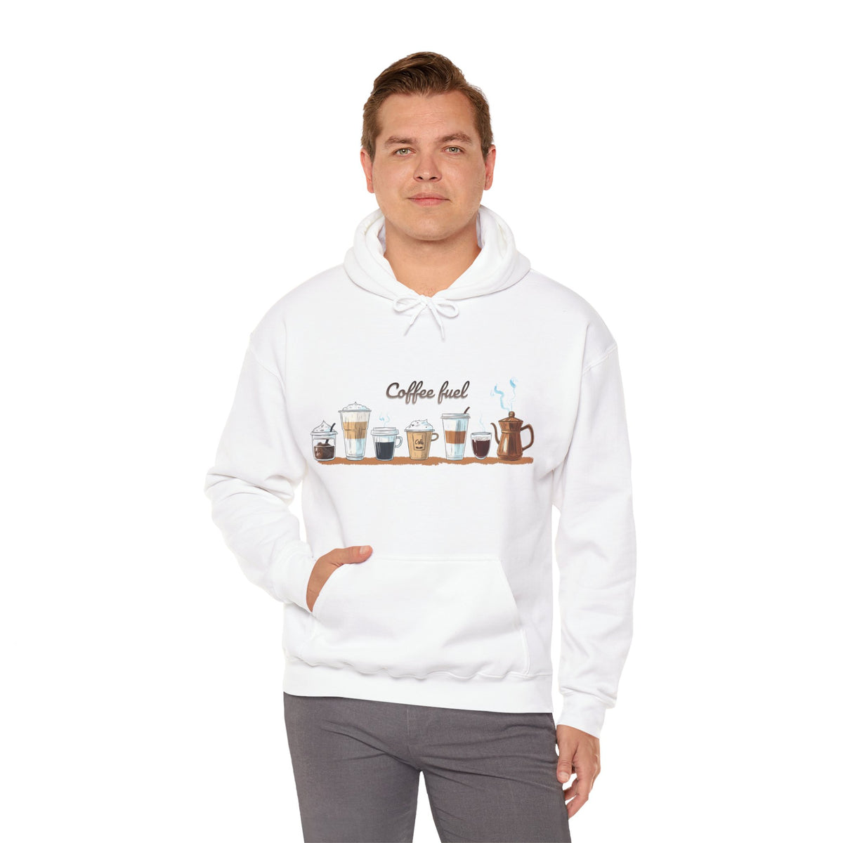 Coffee Hoodie - Unisex Coffee-Themed Hooded Sweatshirt - Cozy Sweatshirt for Coffee Lovers