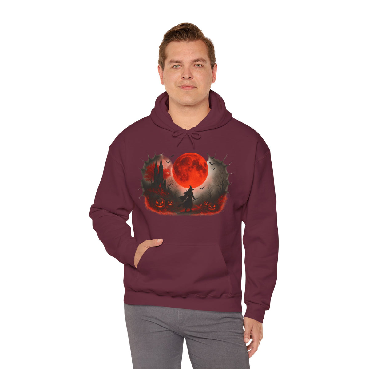 Halloween Hoodie - Cozy Fall Hooded Sweatshirt & Seasonal Gift - Halloween Witch Hoodie - Halloween Costume