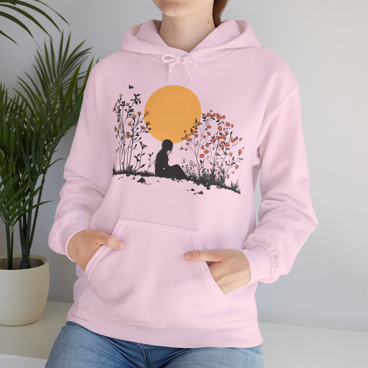 Nature Hoodie for Women - Floral Hoodie - Cozy Meditation Hoodie - Gift for Nature Lovers & Outdoor Apparel