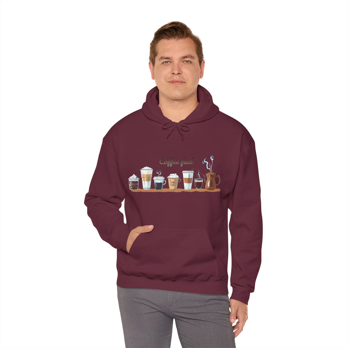 Coffee Hoodie - Unisex Coffee-Themed Hooded Sweatshirt - Cozy Sweatshirt for Coffee Lovers