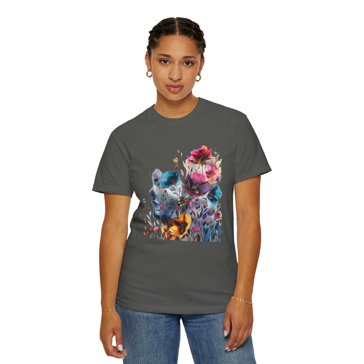 Boho Women's T-shirt | Floral Silhouette Women’s T-Shirt
