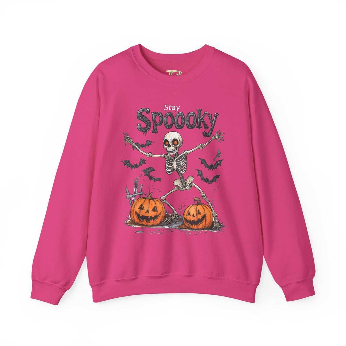 Halloween Sweatshirt - Spooky Skeleton Halloween Sweatshirt – Unisex Crewneck, Cozy Fall Sweater & Halloween Gift - Halloween Costume