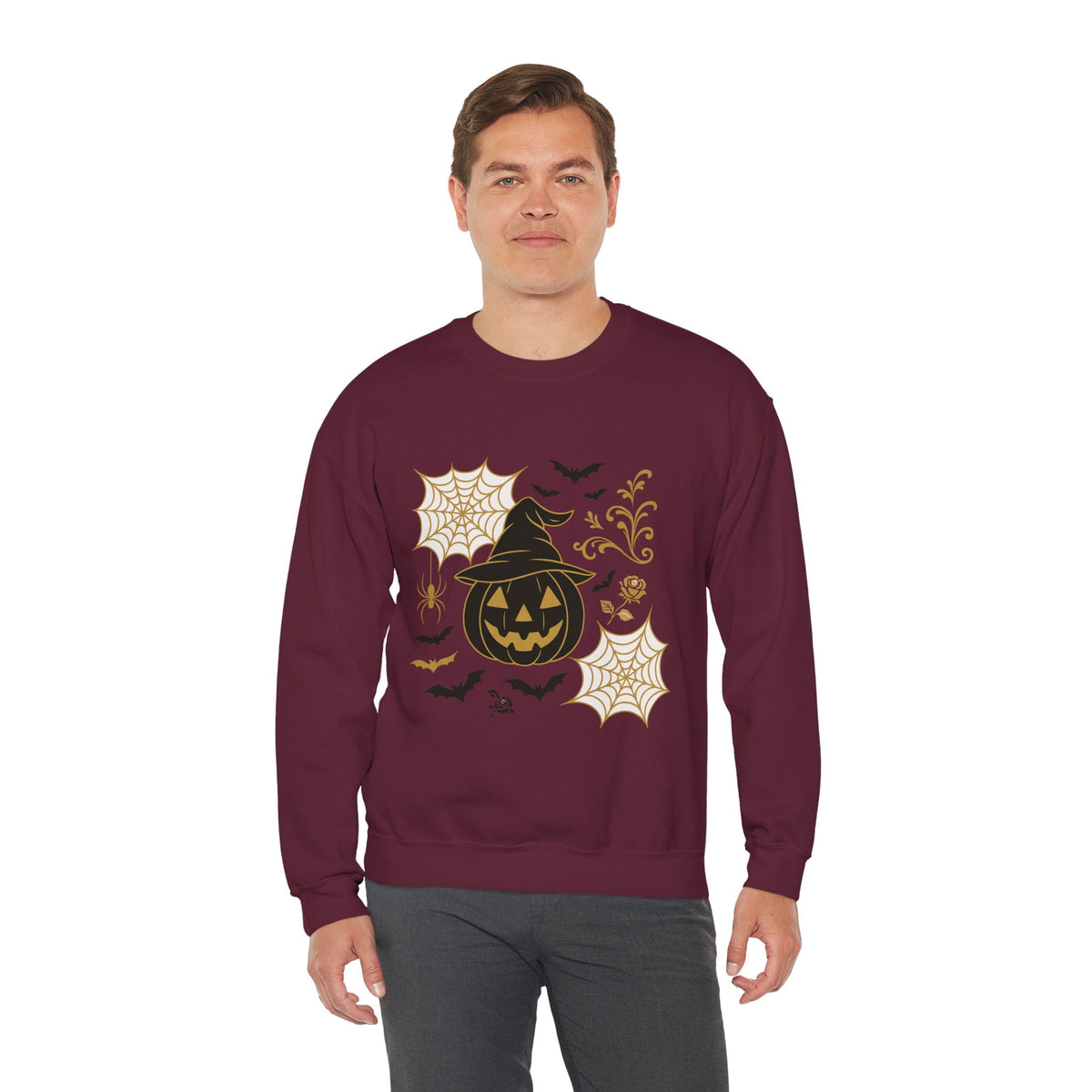 Halloween Pumpkin Sweatshirt – Spooky Crewneck - Halloween Sweatshirt - Cozy Fall Sweater & Seasonal Gift