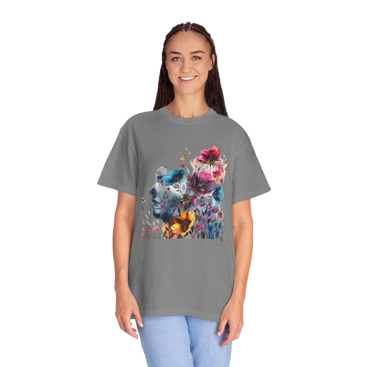 Boho Women's T-shirt | Floral Silhouette Women’s T-Shirt