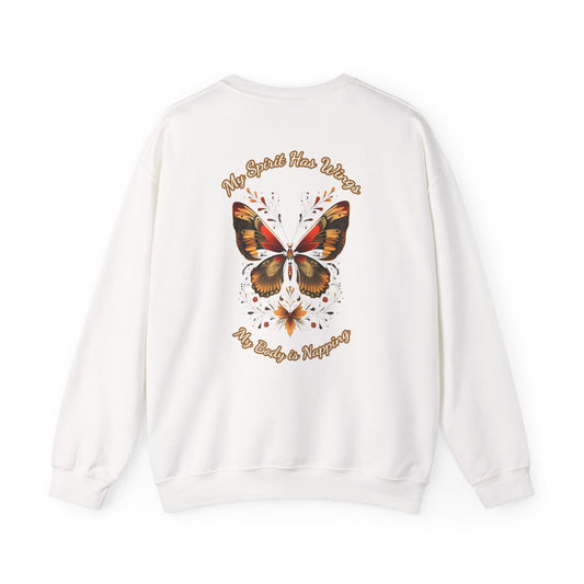 Butterfly Sweatshirt - Artistic Crewneck - Spiritual Graphic Sweatshirt