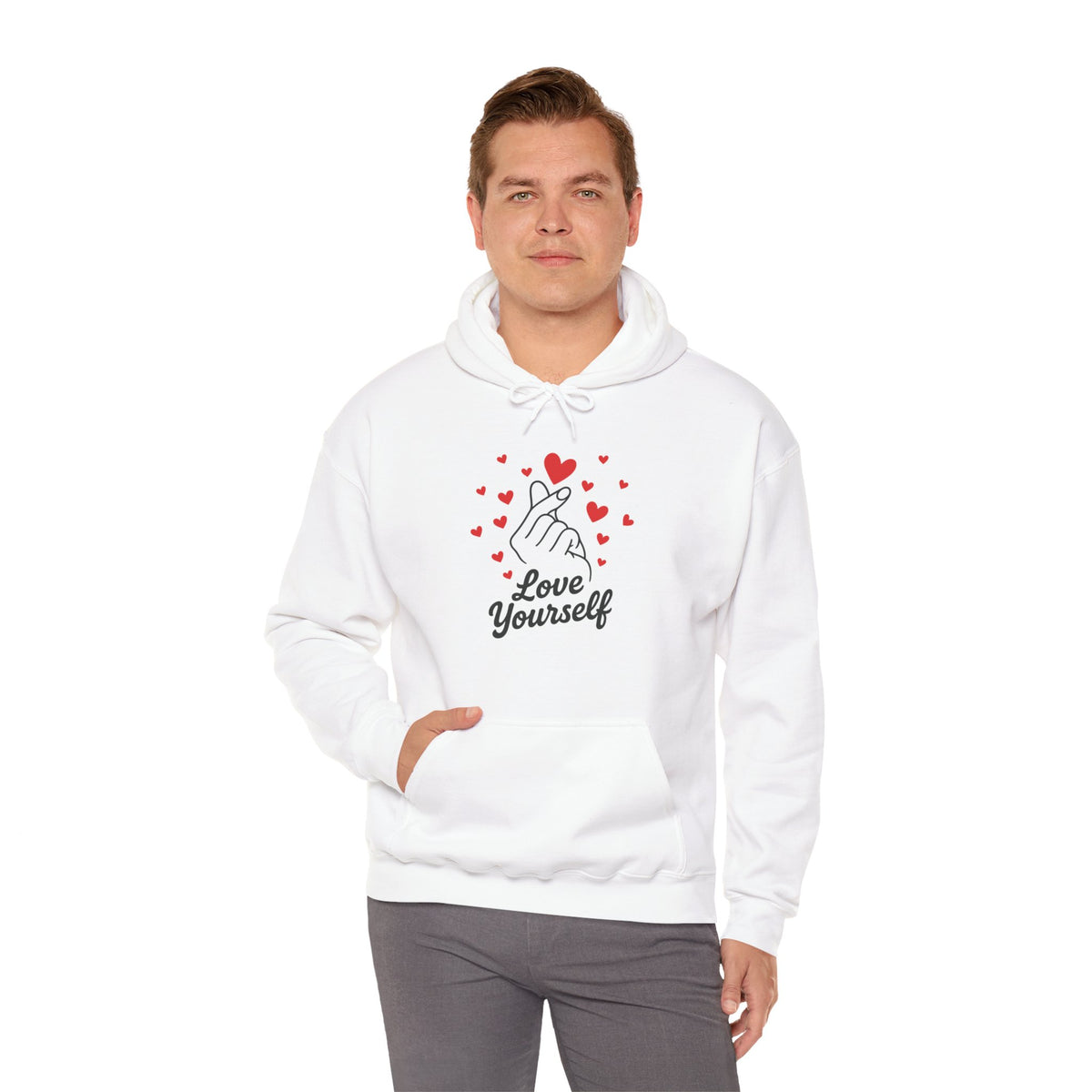 Love Yourself Hoodie – Motivational Hooded Sweatshirt