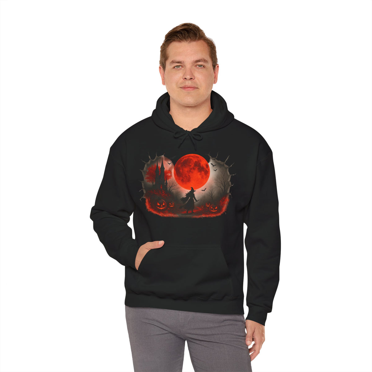 Halloween Hoodie - Cozy Fall Hooded Sweatshirt & Seasonal Gift - Halloween Witch Hoodie - Halloween Costume