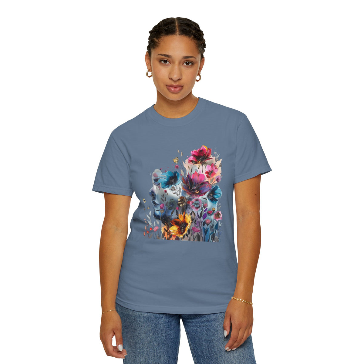 Boho Women's T-shirt | Floral Silhouette Women’s T-Shirt
