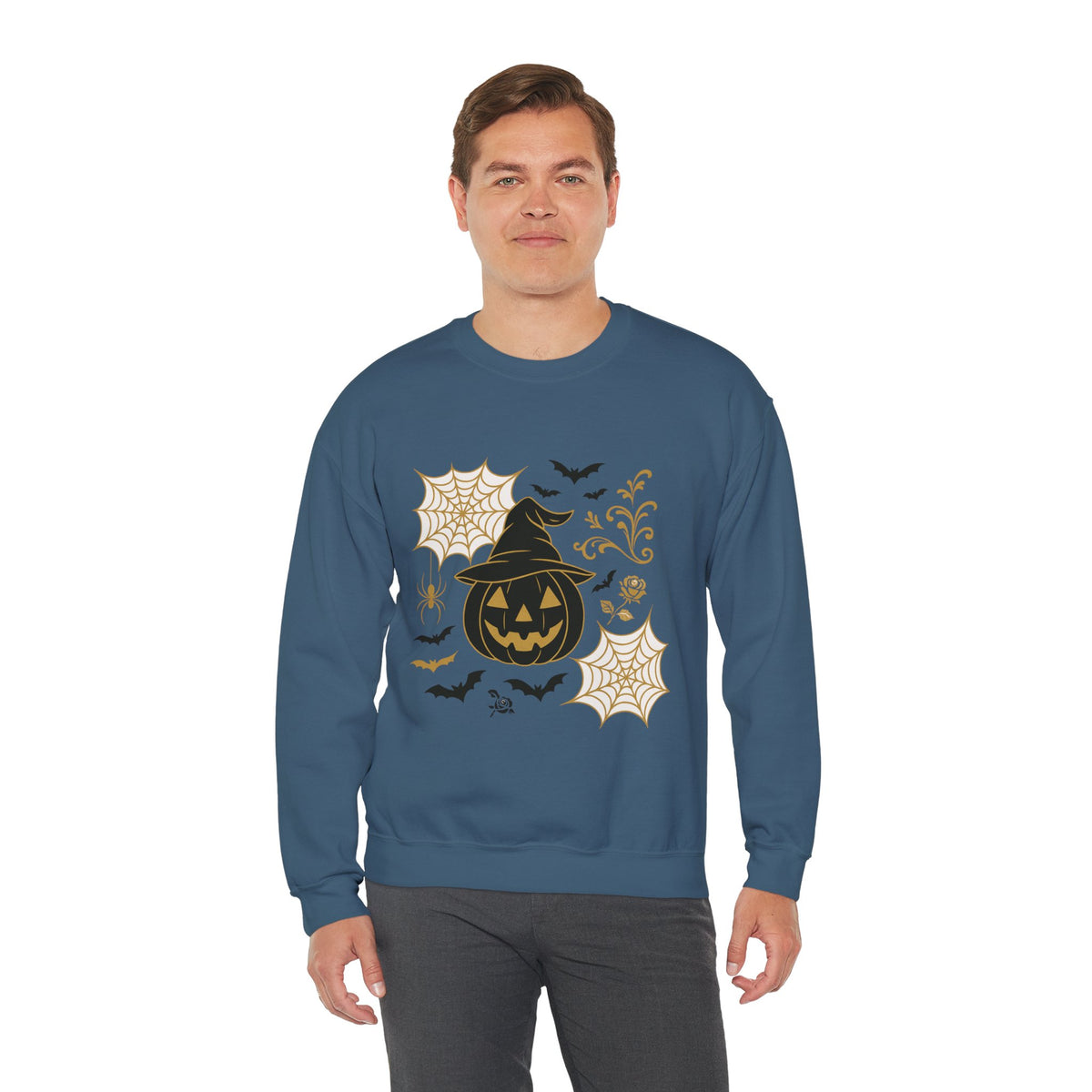 Halloween Pumpkin Sweatshirt – Spooky Crewneck - Halloween Sweatshirt - Cozy Fall Sweater & Seasonal Gift