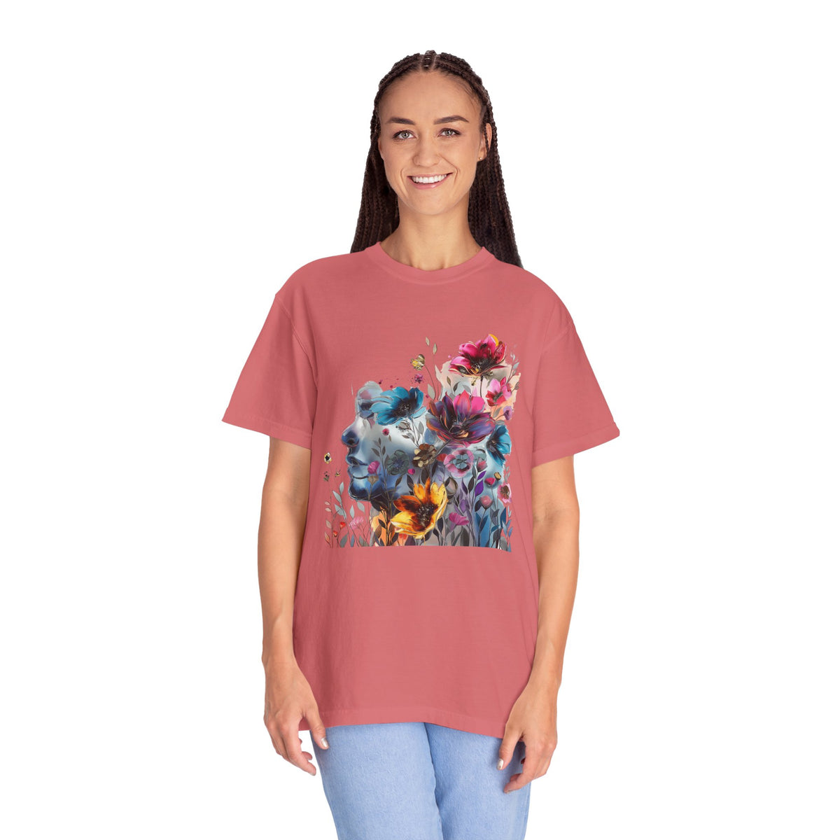 Boho Women's T-shirt | Floral Silhouette Women’s T-Shirt