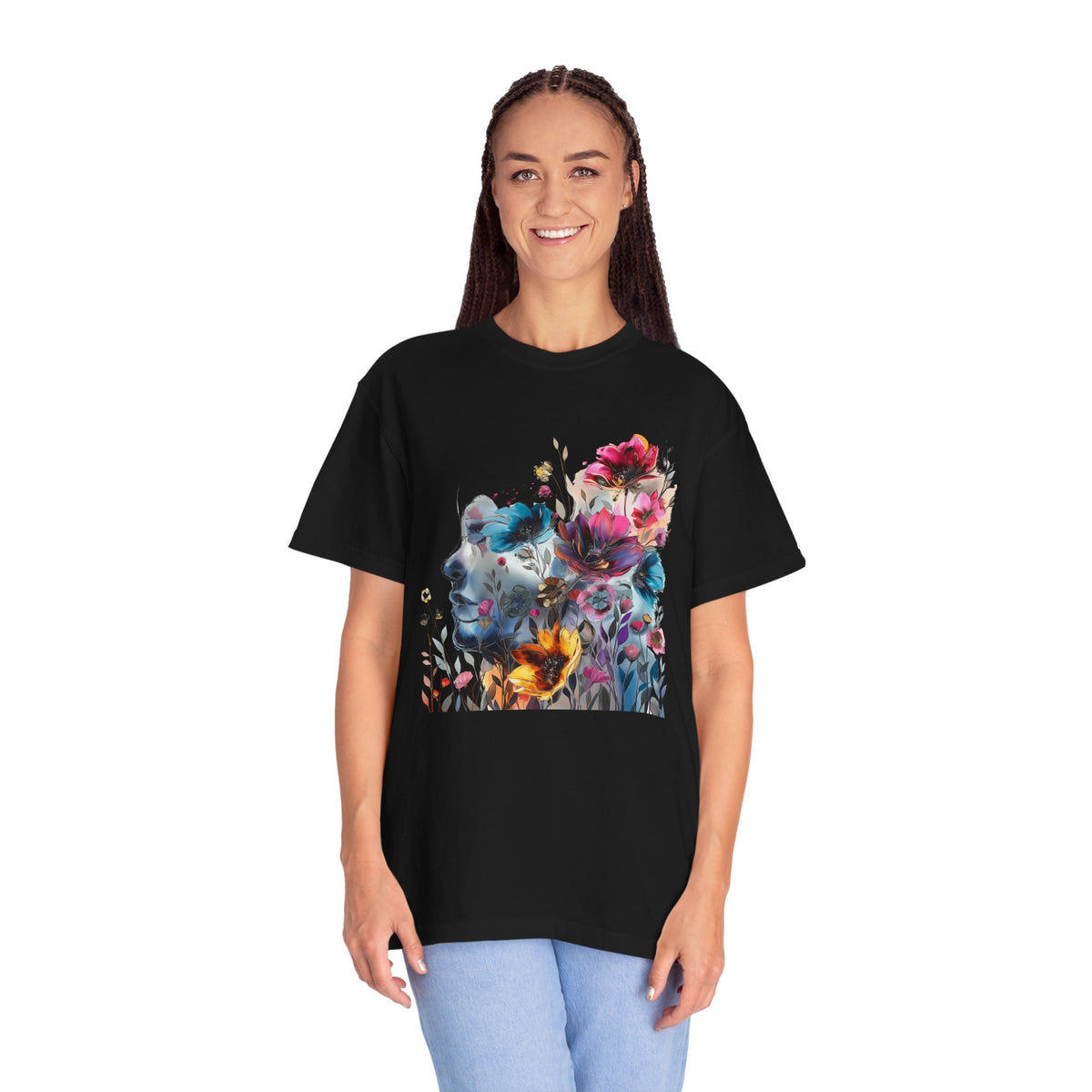 Boho Women's T-shirt | Floral Silhouette Women’s T-Shirt