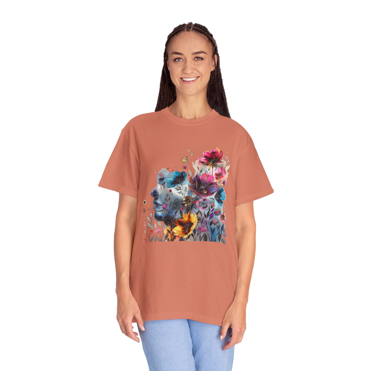 Boho Women's T-shirt | Floral Silhouette Women’s T-Shirt