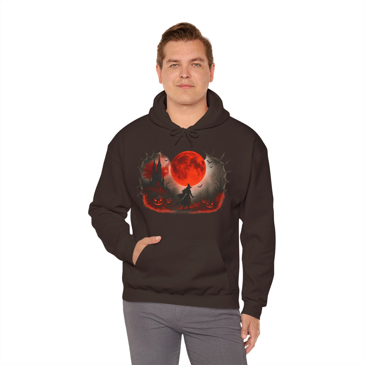 Halloween Hoodie - Cozy Fall Hooded Sweatshirt & Seasonal Gift - Halloween Witch Hoodie - Halloween Costume