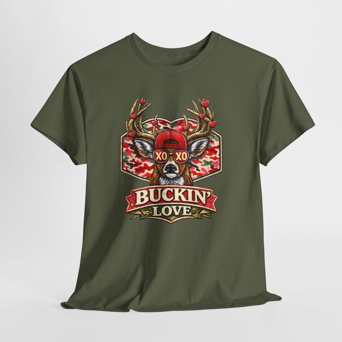 Camo Deer Valentine Shirt - XO XO shirt