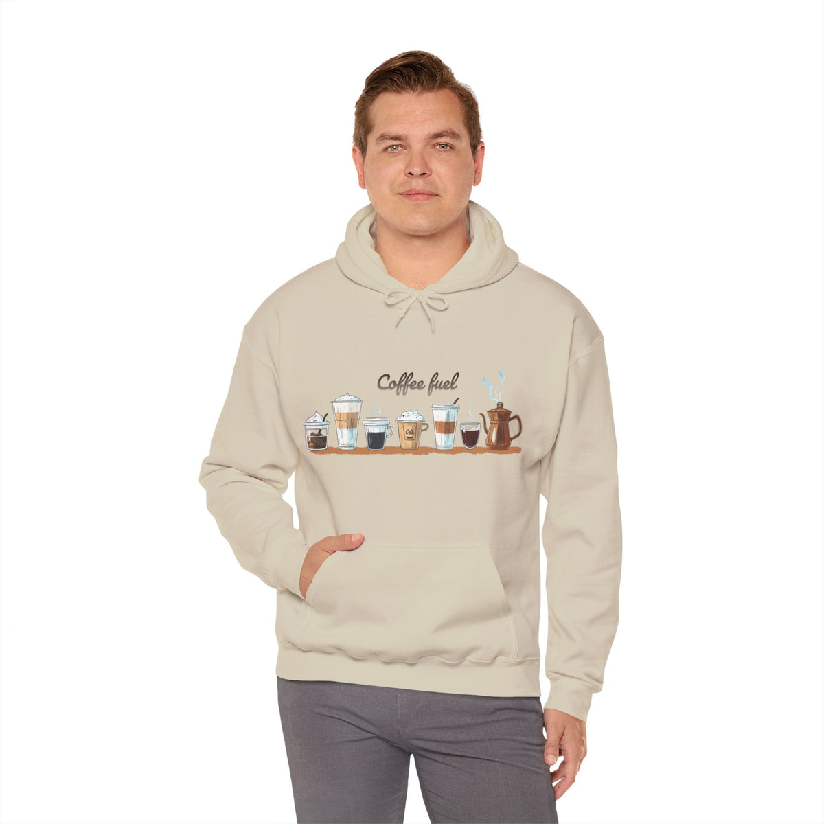 Coffee Hoodie - Unisex Coffee-Themed Hooded Sweatshirt - Cozy Sweatshirt for Coffee Lovers