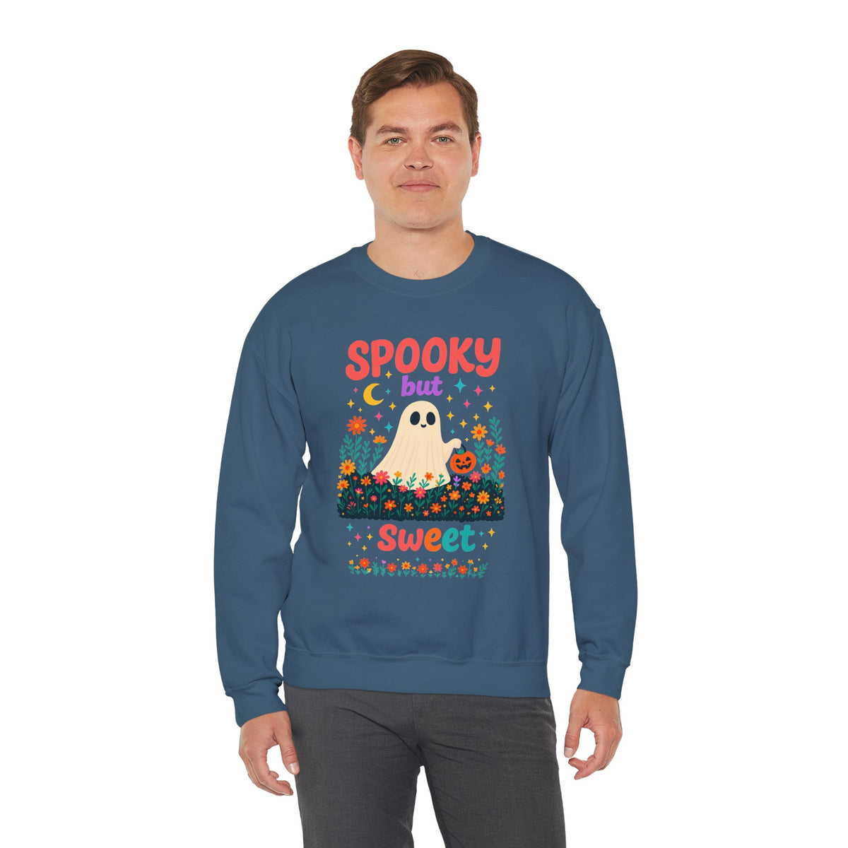 Spooky but Sweet Halloween Sweatshirt – Cute Fall Crewneck