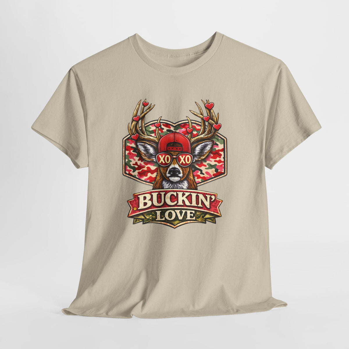 Camo Deer Valentine Shirt - XO XO shirt