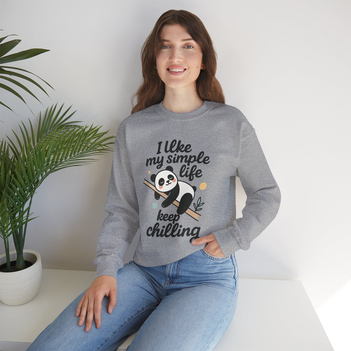 Panda Sweatshirt - Simple Life Graphic Pullover