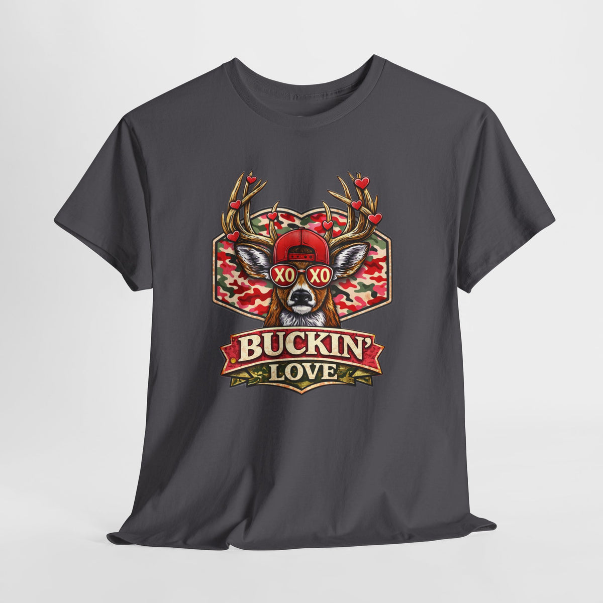 Camo Deer Valentine Shirt - XO XO shirt