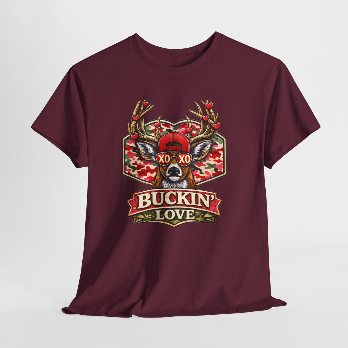 Camo Deer Valentine Shirt - XO XO shirt