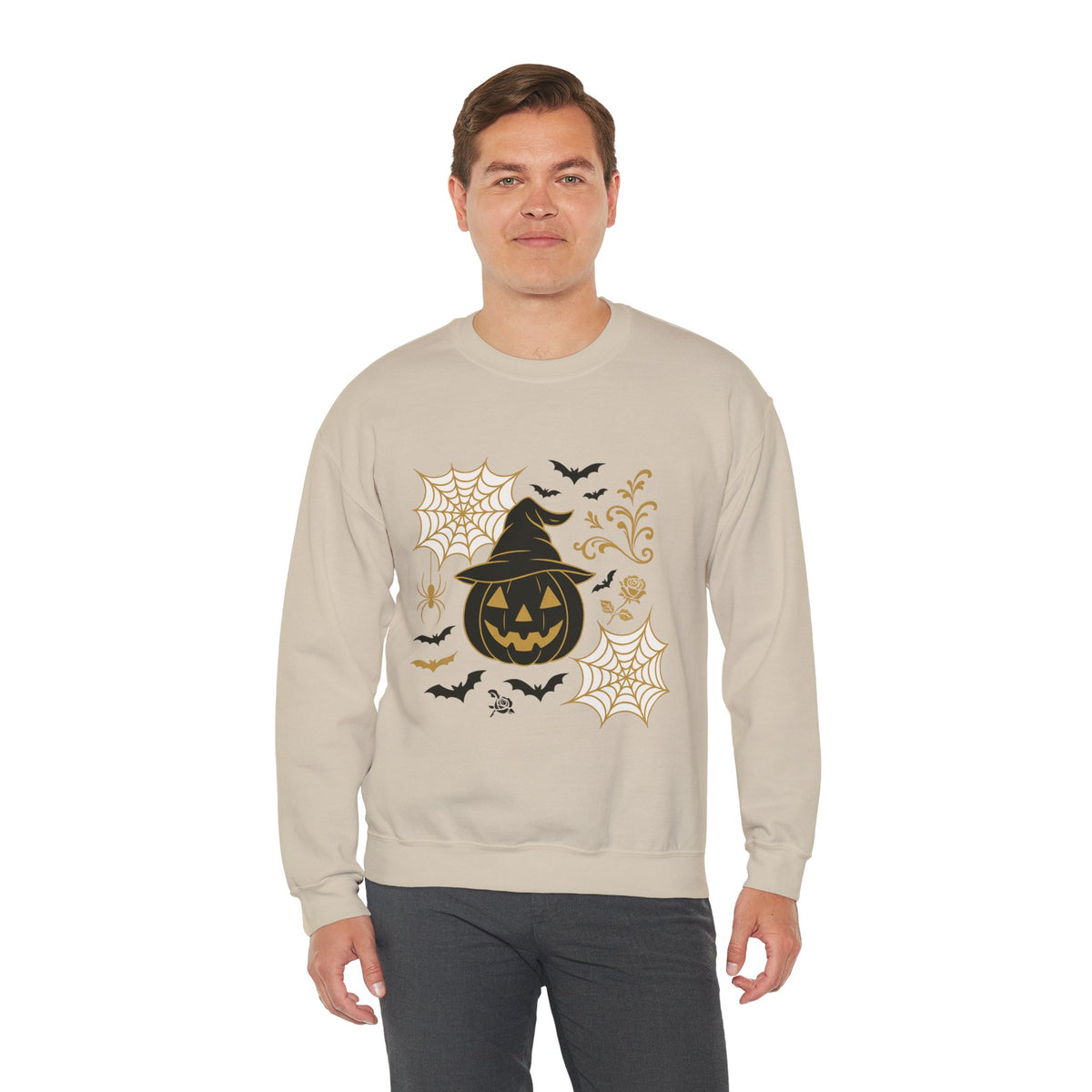 Halloween Pumpkin Sweatshirt – Spooky Crewneck - Halloween Sweatshirt - Cozy Fall Sweater & Seasonal Gift