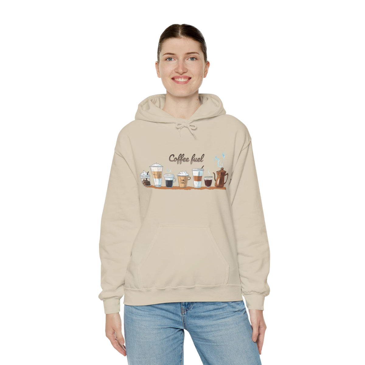 Coffee Hoodie - Unisex Coffee-Themed Hooded Sweatshirt - Cozy Sweatshirt for Coffee Lovers