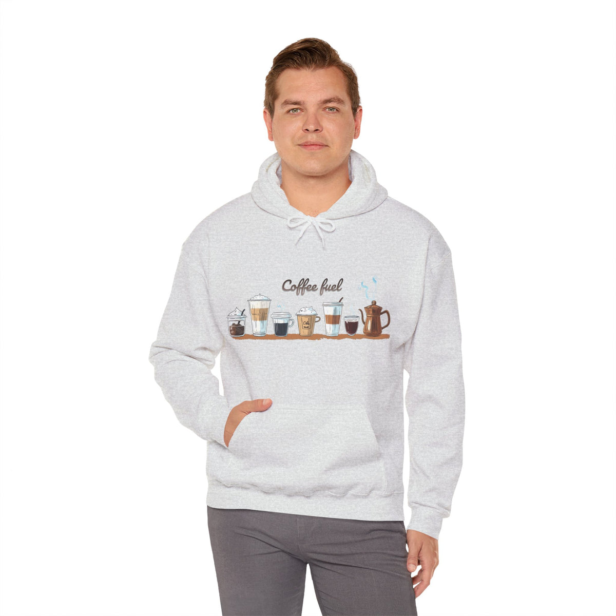 Coffee Hoodie - Unisex Coffee-Themed Hooded Sweatshirt - Cozy Sweatshirt for Coffee Lovers