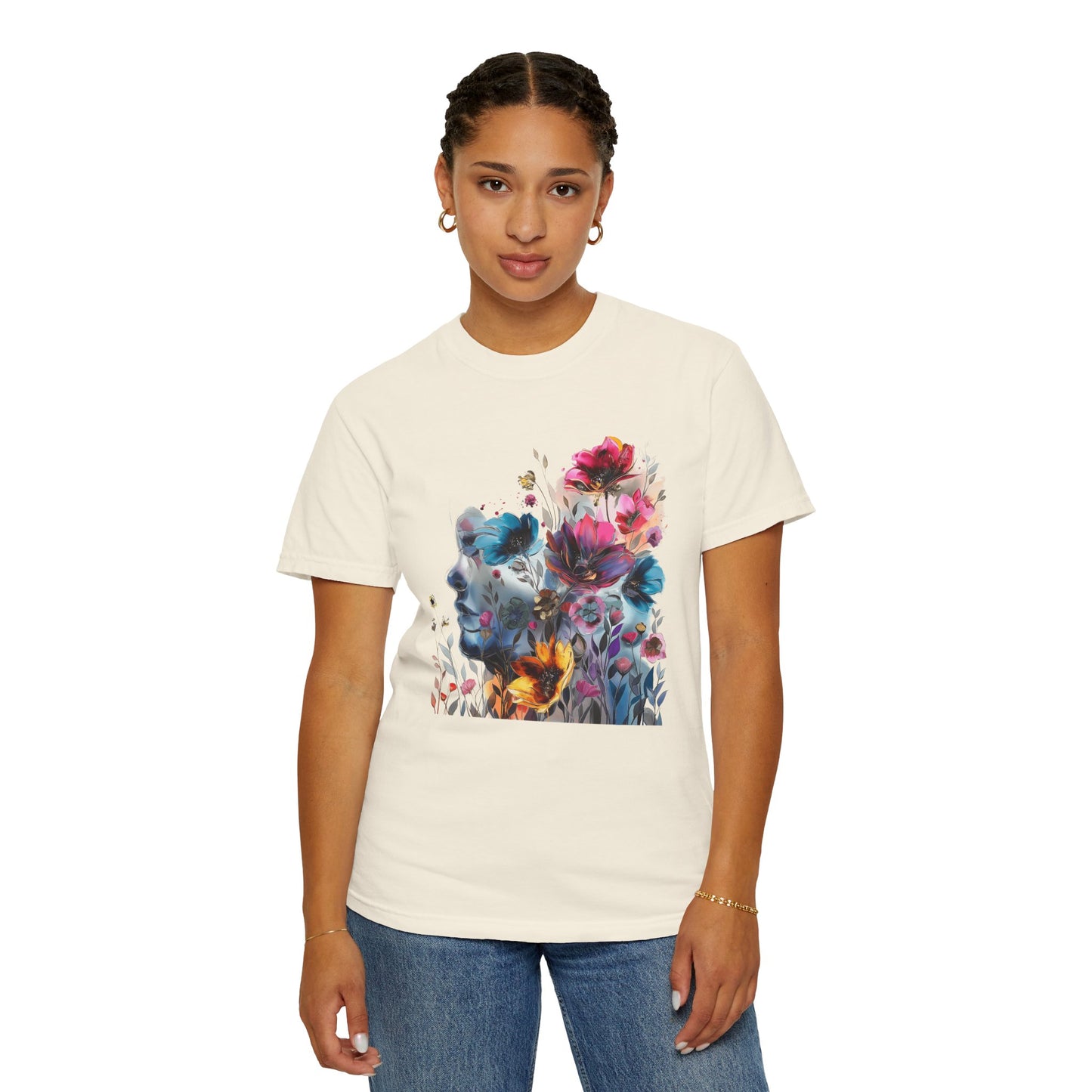 Boho Women's T-shirt | Floral Silhouette Women’s T-Shirt