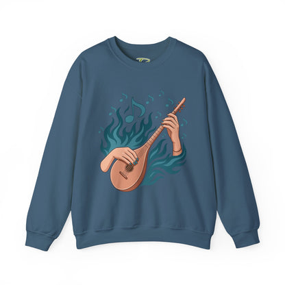 Music Lover Crewneck - Musical Women's Sweatshirt - Artistic Graphic Gift for Musicians