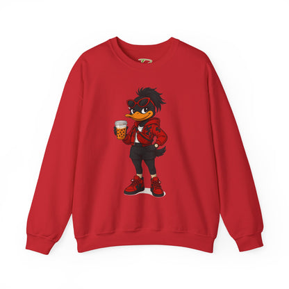 Chic Cartoon Character Sweatshirt - Cozy Women's Crewneck