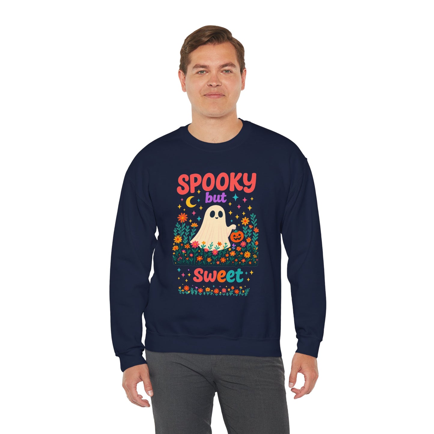 Spooky but Sweet Halloween Sweatshirt – Cute Fall Crewneck