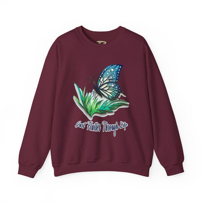 Women’s Butterfly Sweatshirt – Inspirational Crewneck - Nature Lovers Gifts for Her