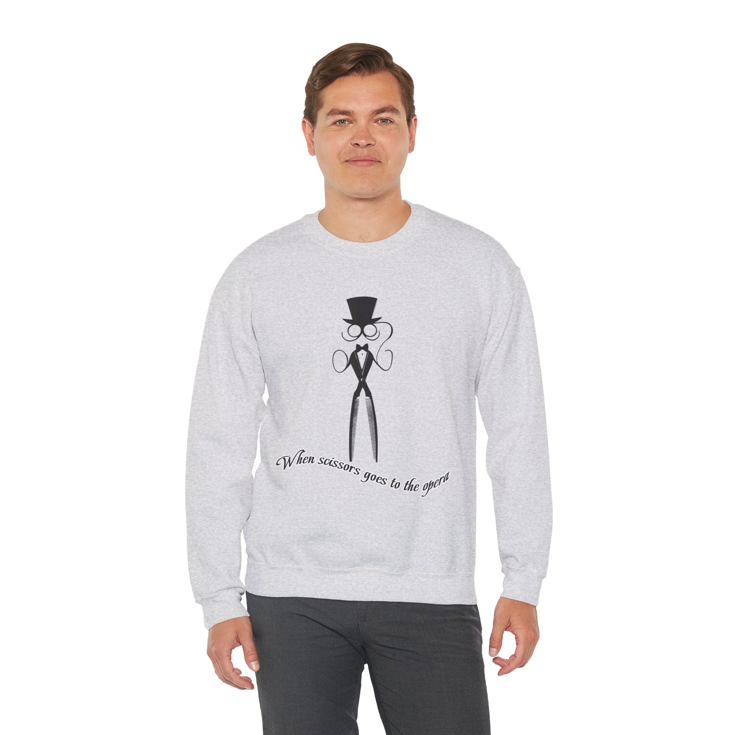 Funny Scissor Enthusiast Crewneck - Hairdresser Sweatshirt - Unisex Salon Humor Gift for Stylists & Cosmetologists