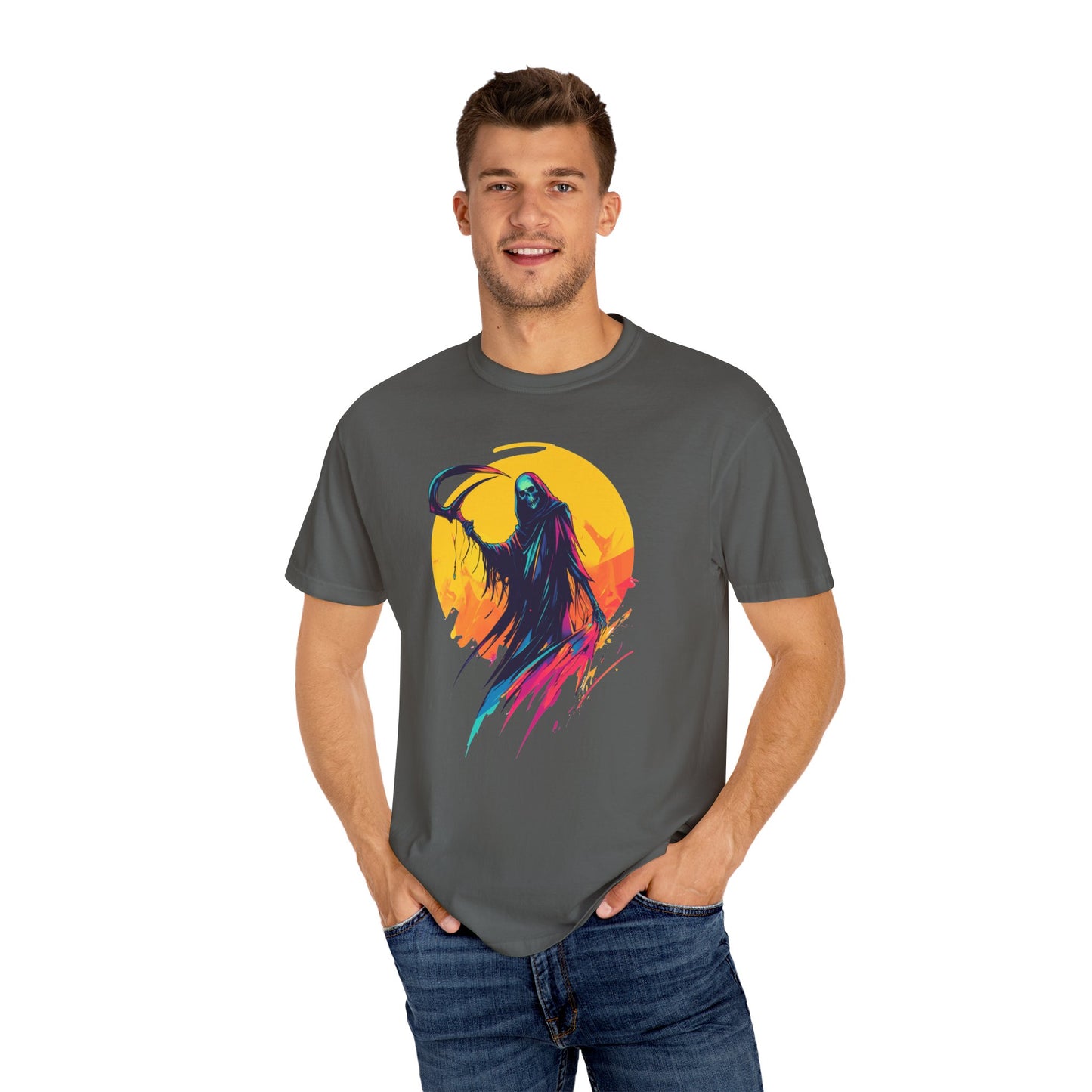 Grim Reaper T-Shirt - Halloween Costume - Halloween Graphic Tee - Unique Gothic Shirt & Casual Gift