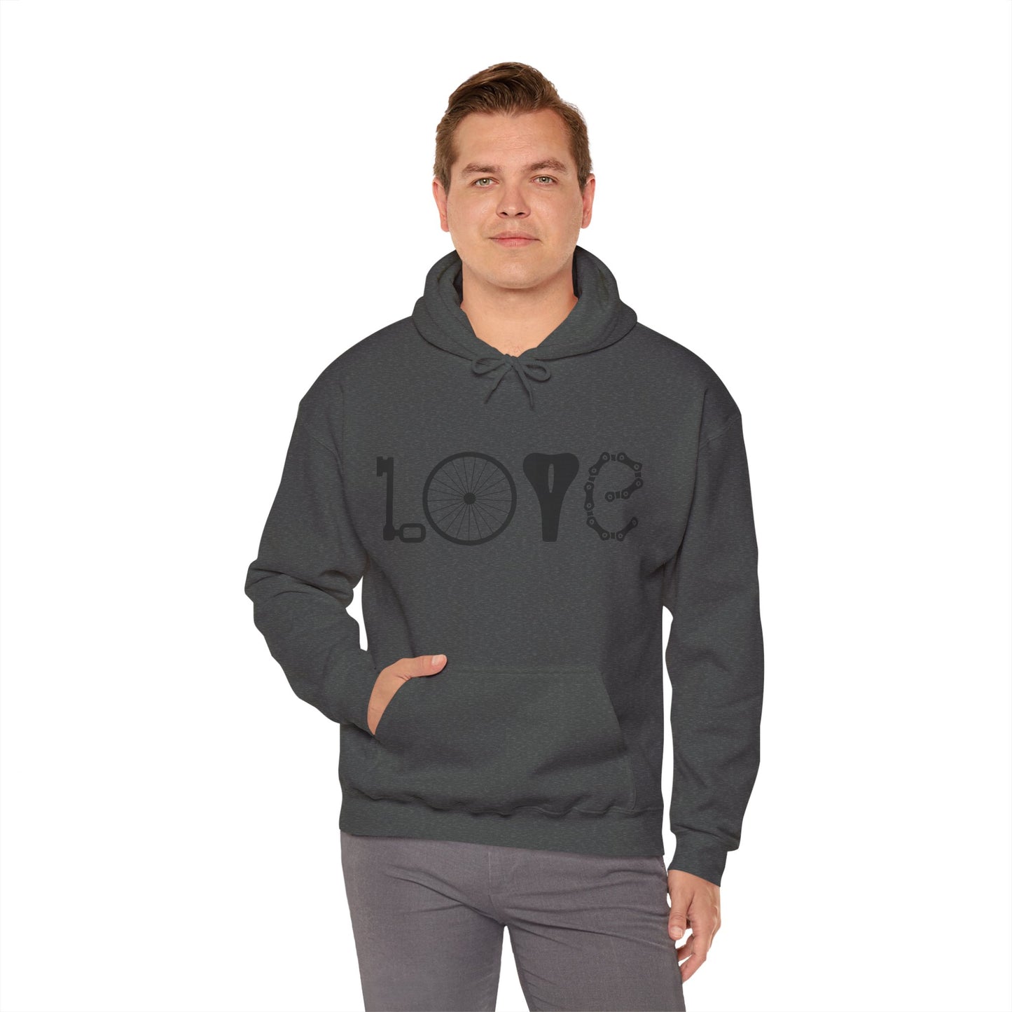Bicycle Love Hoodie - Mountain Bike Hoodie - Unisex Cycling Hoodie, Cozy Bike Lover Gift & Outdoor Apparel