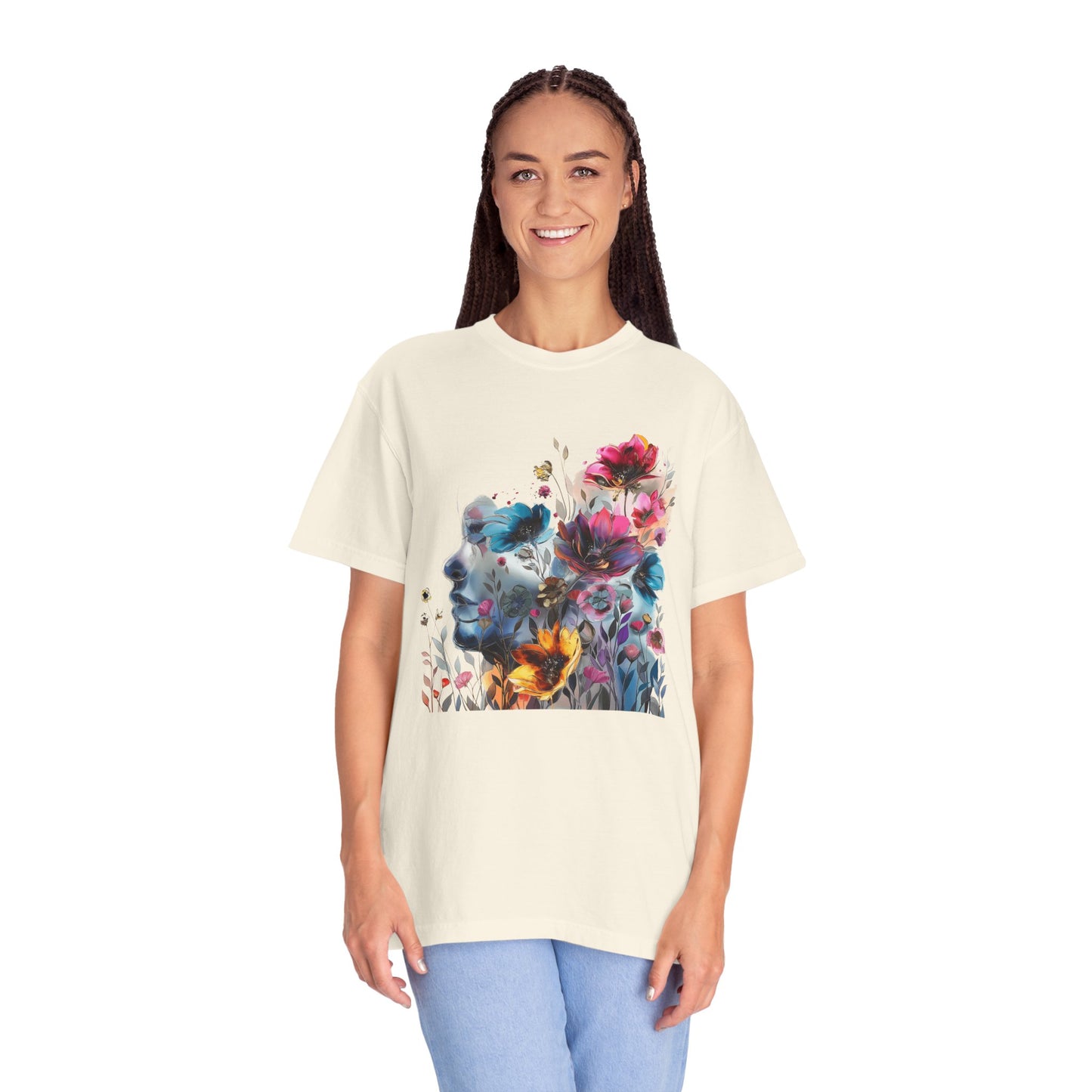 Boho Women's T-shirt | Floral Silhouette Women’s T-Shirt