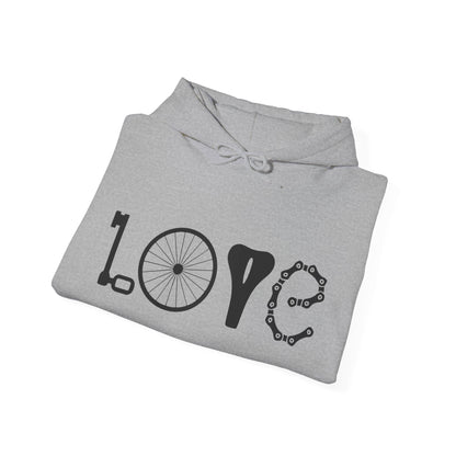 Bicycle Love Hoodie - Mountain Bike Hoodie - Unisex Cycling Hoodie, Cozy Bike Lover Gift & Outdoor Apparel