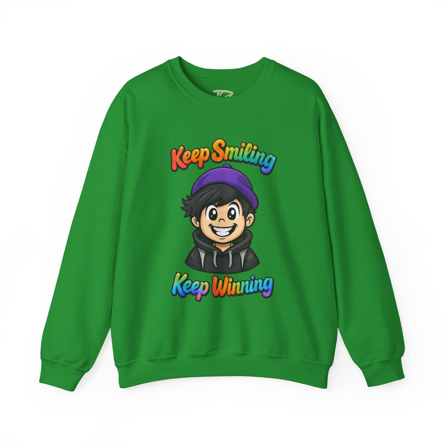 Happy Vibes Crewneck Sweatshirt - Keep Smiling Men's Sweater - Motivational Sweater & Inspirational Gift