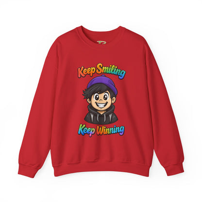 Happy Vibes Crewneck Sweatshirt - Keep Smiling Men's Sweater - Motivational Sweater & Inspirational Gift
