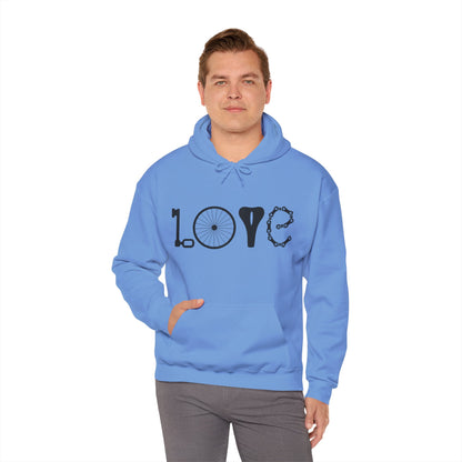 Bicycle Love Hoodie - Mountain Bike Hoodie - Unisex Cycling Hoodie, Cozy Bike Lover Gift & Outdoor Apparel