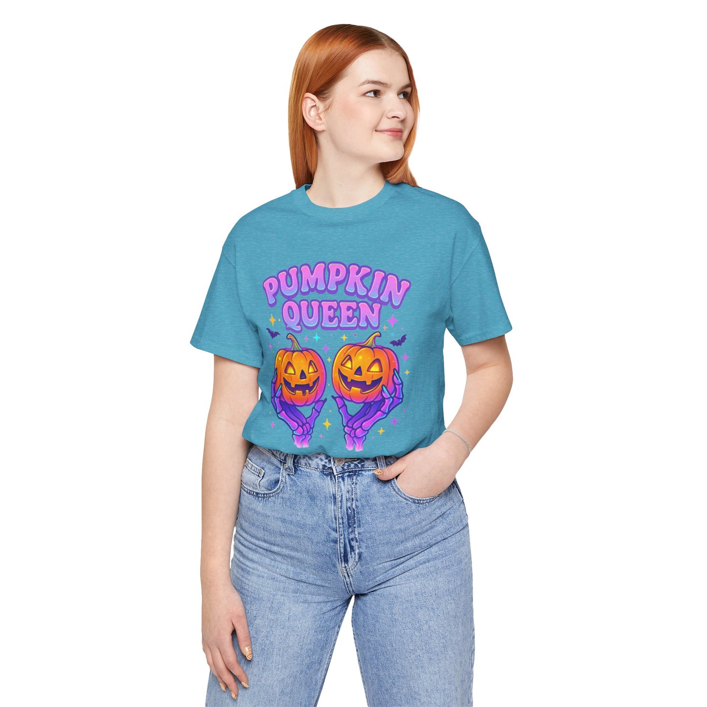 Pumpkin Queen Halloween T-Shirt - Lightweight fabric Tee - Cute Fall Graphic Tee - Spooky Season Outfit
