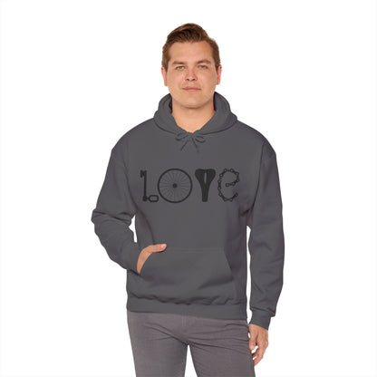 Bicycle Love Hoodie - Mountain Bike Hoodie - Unisex Cycling Hoodie, Cozy Bike Lover Gift & Outdoor Apparel
